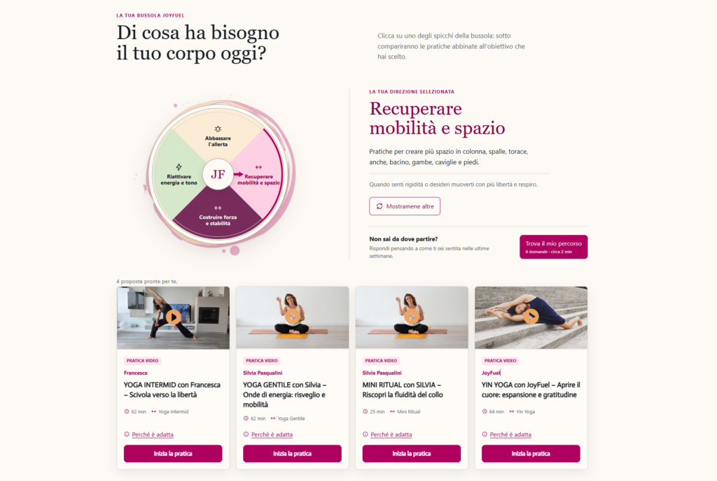 La Bussola della nuova piattaforma JoyFuel